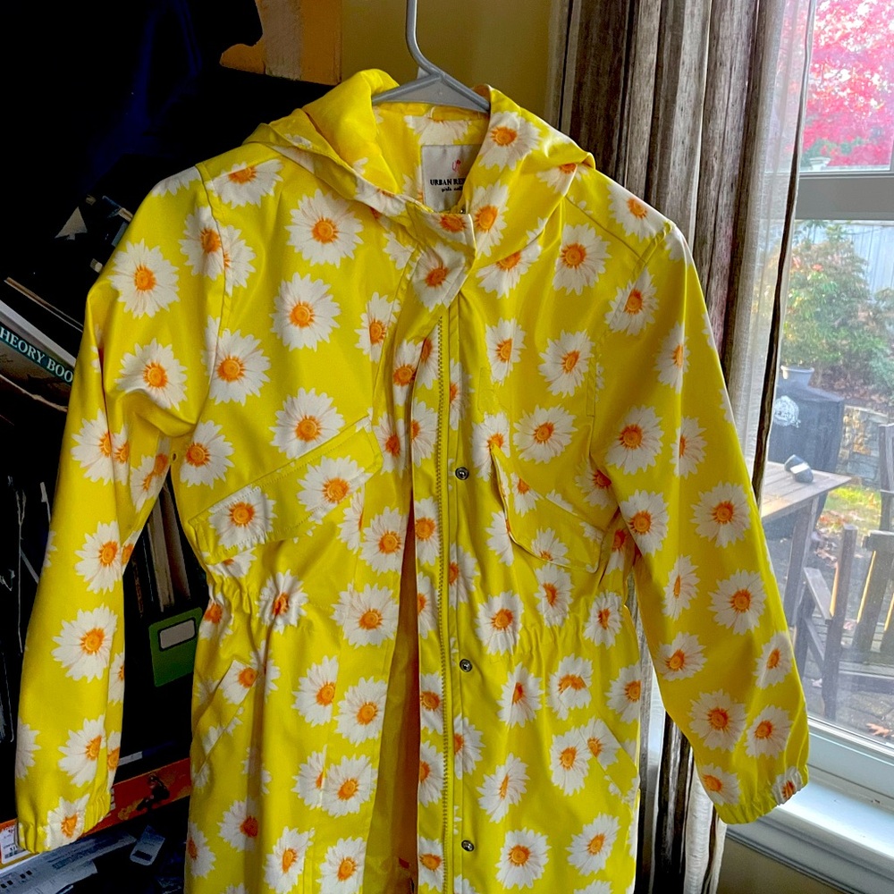 Sunflower Rain Coat For Tweens